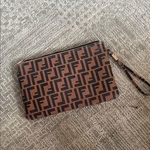 Fendi Brown and Black Women's Clutch Bag